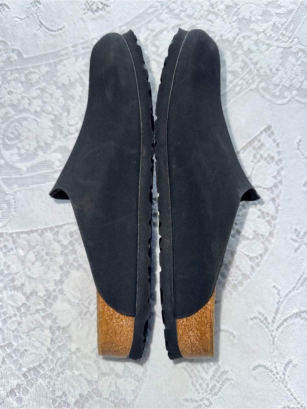 Birki’s Birkenstock Black Leather Clogs EU 39 US 8 L8 M6 Slip On Shoes - Picture 5 of 12